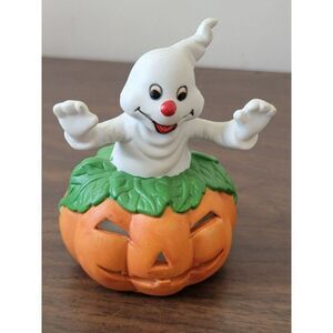 Ceramic ghost tea light jack-o'-lantern home decor figure Halloween